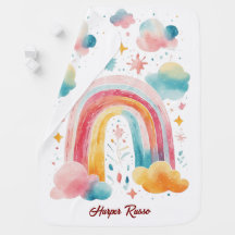 Cute Pastel Rainbow Geometric Shapes