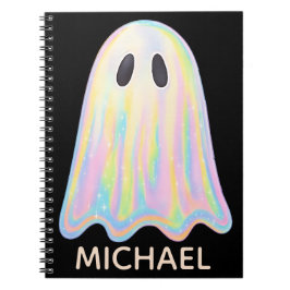 Cute Pastel Rainbow Ghost | Aesthetic Spooky Anteckningsbok