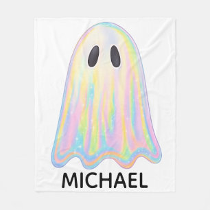 Cute Pastel Rainbow Ghost Aesthetic Spooky Fleecefilt