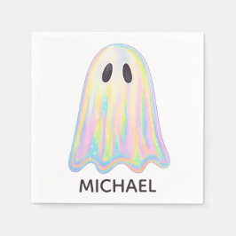 Cute Pastel Rainbow Ghost | Aesthetic Spooky Pappersservett