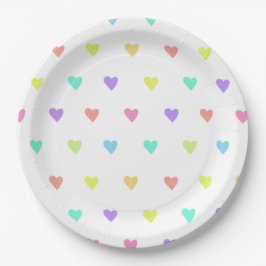 Cute Pastel Rainbow Hearts Mönster