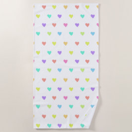 Cute Pastel Rainbow Hearts Mönster