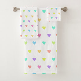 Cute Pastel Rainbow Hearts Mönster