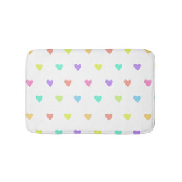 Cute Pastel Rainbow Hearts Mönster Badrumsmatta