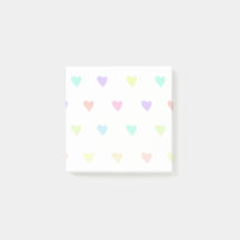 Cute Pastel Rainbow Hearts Mönster