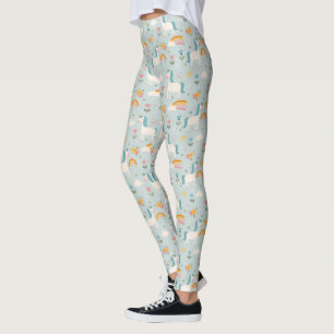 Cute pastel Rainbow Unicorn Mönster Leggings