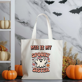 Cute Pastel Retro Ghost Rosa Spooky Sister Tygkasse