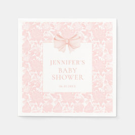 Cute Pastel rosa blommigt boho flicka dusch Pappersservett