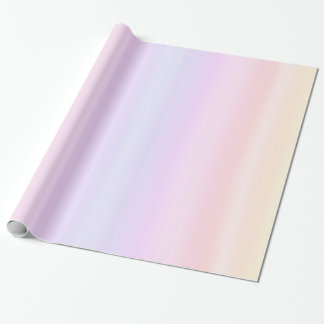 Cute Pastel Rosa Blue Rainbow-övertoning Presentpapper