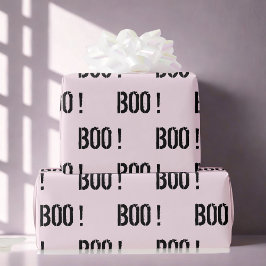 Cute Pastel Rosa "BOO"! Halloween Presentpapper