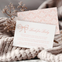Cute pastel rosa bow bok för flicka dusch
