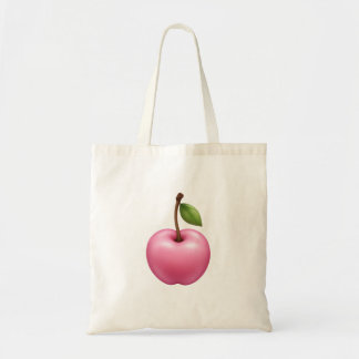 Cute Pastel Rosa Cherry Emoji Art Tygkasse