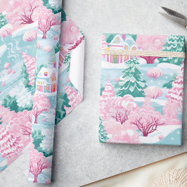 Cute Pastel Rosa Enchanted Forest jul Presentpapper