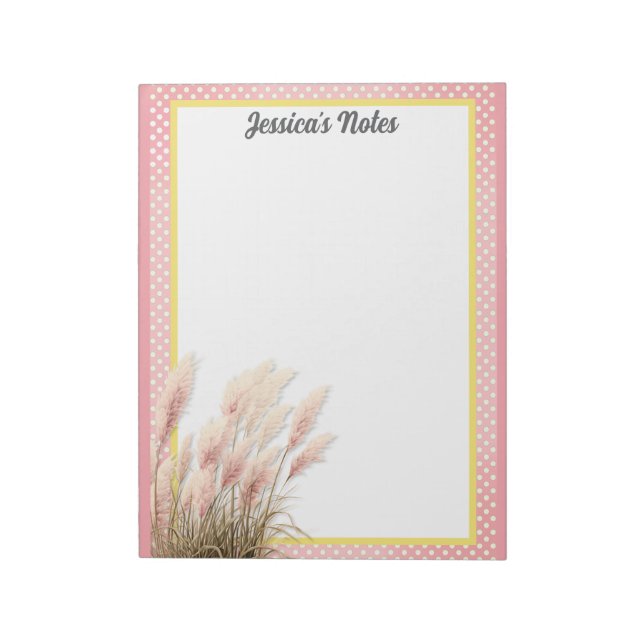 Cute Pastel Rosa Garden Anteckningsblock (Roterad)
