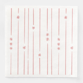 Cute Pastel Rosa Rand och Star Dust Pappersservett