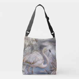 Cute Pastel Safari Vild Whimsical Animals Flamingo Axelväska