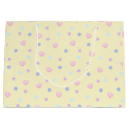 Cute Pastel Seashells and Pearls in Gult Chiffon