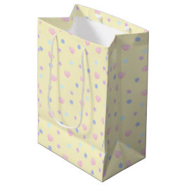 Cute Pastel Seashells and Pearls in Lemon Chiffon