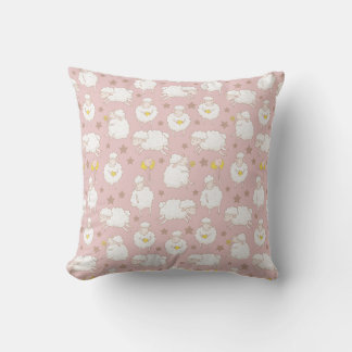 Cute Pastel Sheep Mönster Lamb baby Kudde
