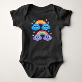 Cute Pastel Shooting Stars Rainbow Illustration T Shirt