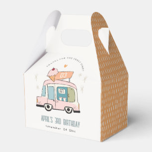 Cute Pastel Sweet Time Ice Cream Lastbil Birthday Presentaskar