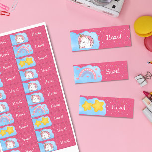 Cute Pastel Unicorn Rainbow Heart Star Klistermärke