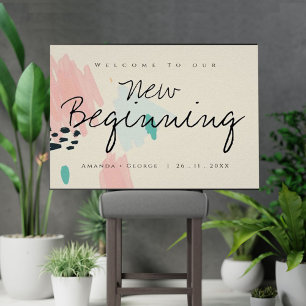 Cute Pastel Välkommen till vår nya begynnelse Bröl Poster