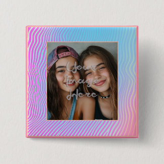 Cute Pastel Vaporwave Rand Photo Gräns Knapp