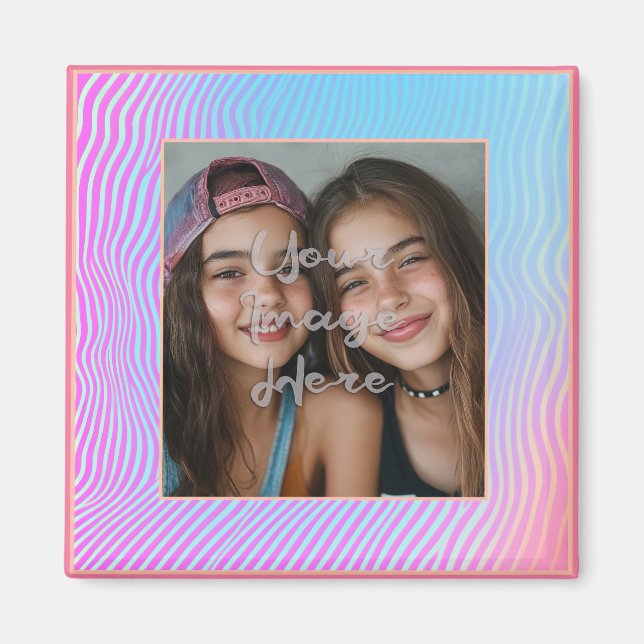 Cute Pastel Vaporwave Rand Photo Gräns Magnet (Framsidan)