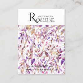 Cute Pastel Vår Lila Flower Earring Visning Visitkort