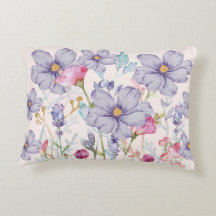 Cute pastel vattenfärgsblommor, giftig Rosa