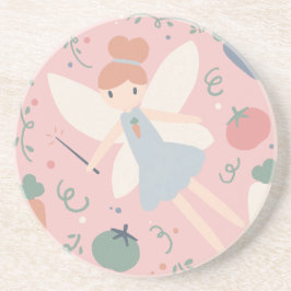 Cute Pastel Vegetable och Fruit Harvest Fairy Underlägg