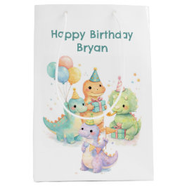 Cute Pastel Watercolor Dinosaurs Birthday