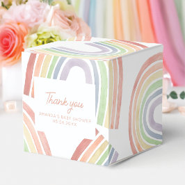 Cute Pastel Watercolor Rainbow Baby Shower Presentaskar