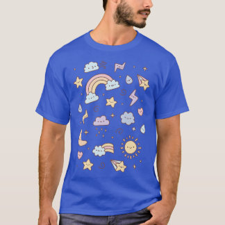 Cute Pastel Weather Doodles T Shirt