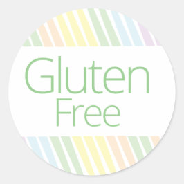 Cute pastor regnbog gluten-fri bakdekal runt klistermärke
