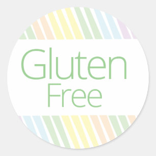 Cute pastor regnbog gluten-fri bakdekal runt klistermärke
