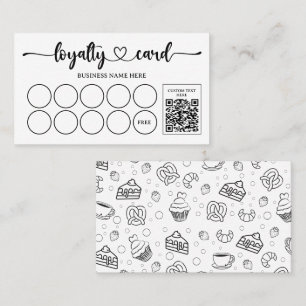 Cute Pastries Bakery Coffee Shop QR-kod Lojalitetskort