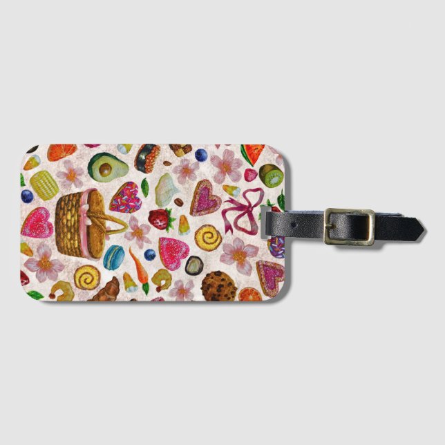 Cute Pastry Confections Sweets Bagagebricka (Framsida horisontal)