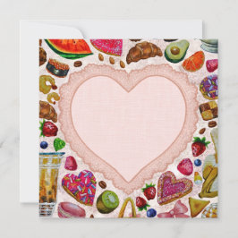 Cute Pastry Confections Sweets Inbjudningar