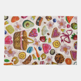 Cute Pastry Confections Sweets Kökshandduk