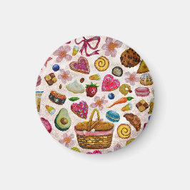 Cute Pastry Confections Sweets Magnet