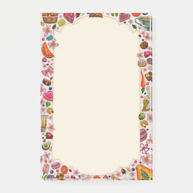 Cute Pastry Confections Sweets Post-it Block (Framsida)
