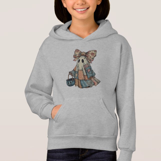 Cute Patchwork Ghost T Shirt (Framsida)