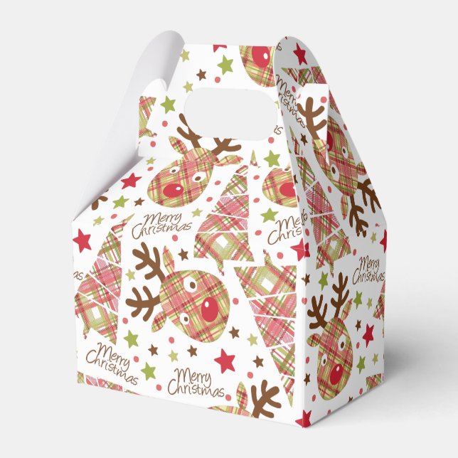 Cute Patchwork God jul Presentaskar (Framsidan Sidan)