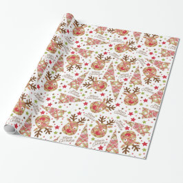 Cute Patchwork God jul Presentpapper
