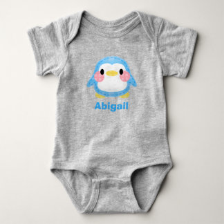 Cute Patchwork Style Penguin Art Personalised T Shirt