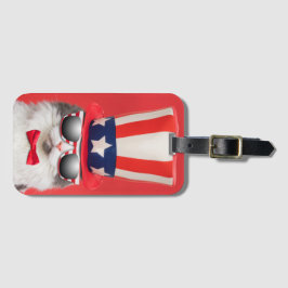 Cute Patriotic American Cat Bagagebricka