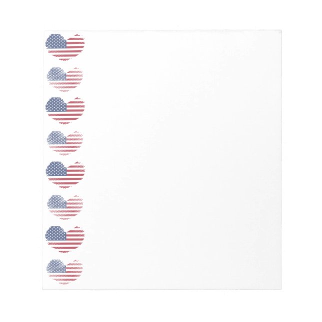 Cute Patriotic American Flagga Anteckningsblock (Framsida)