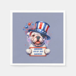 Cute Patriotic BBQ Party Pappersservett